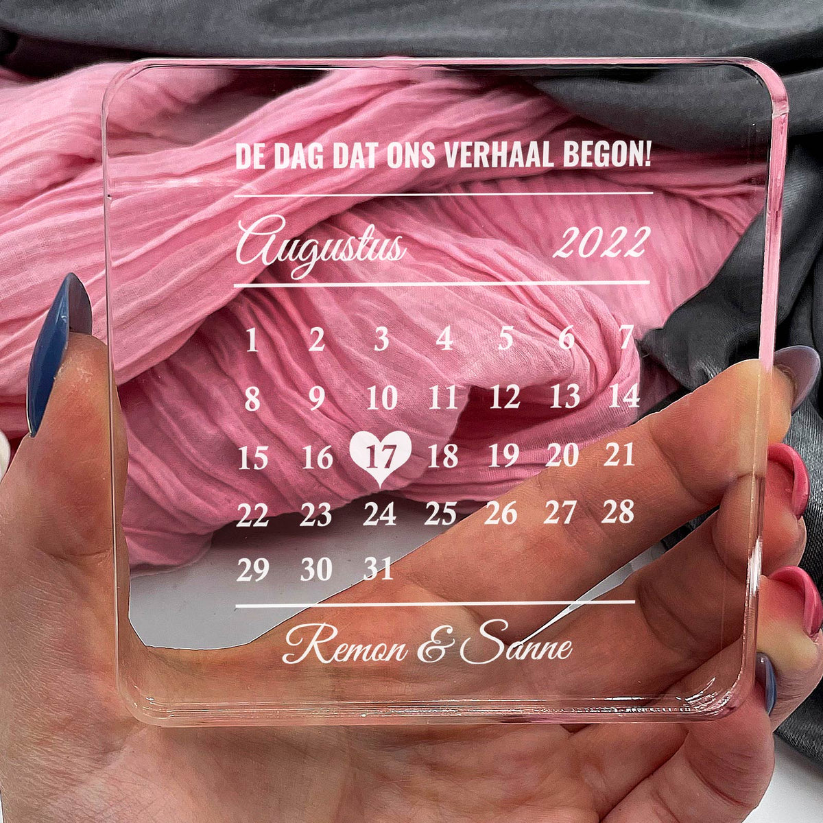 Beste Dag Ooit Kalender - Plaque van Plexi Glas - Bella Mia