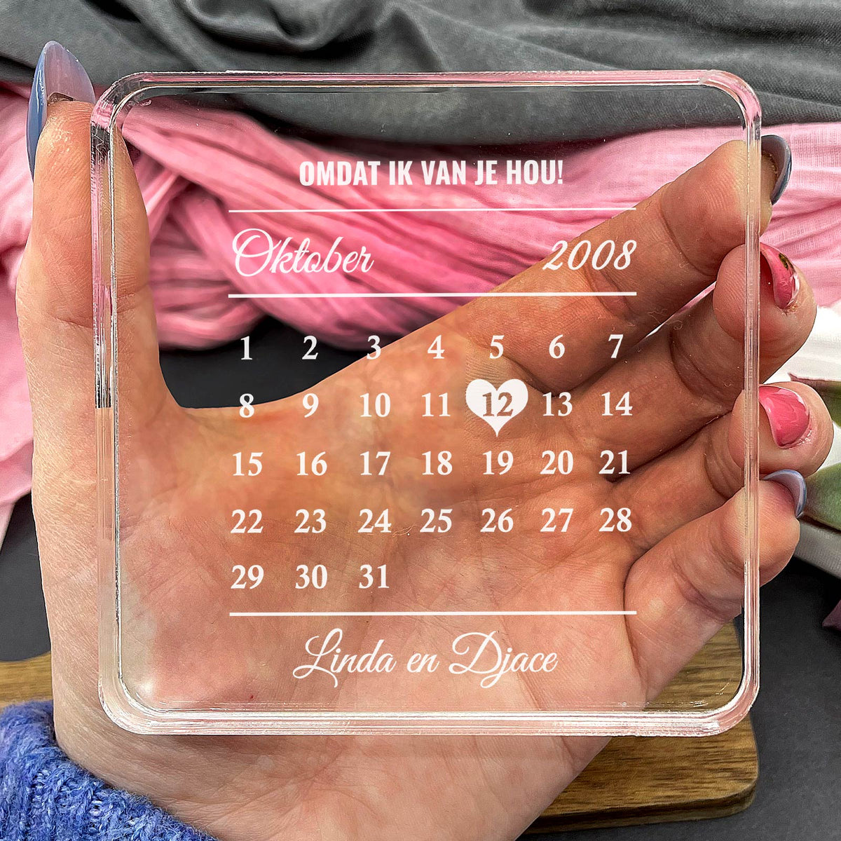 Beste Dag Ooit Kalender - Plaque van Plexi Glas - Bella Mia