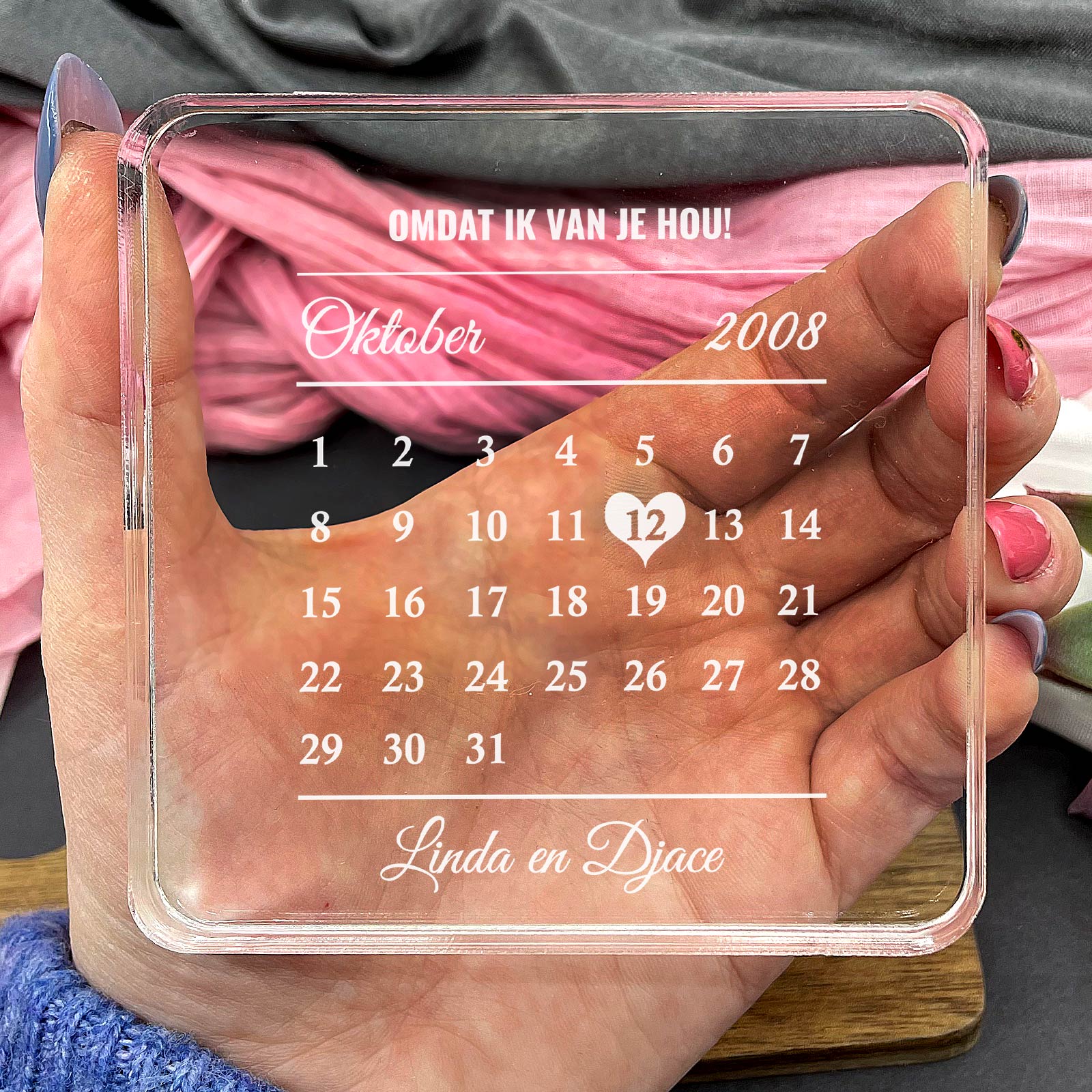 Beste Dag Ooit Kalender - Plaque van Plexi Glas - Bella Mia