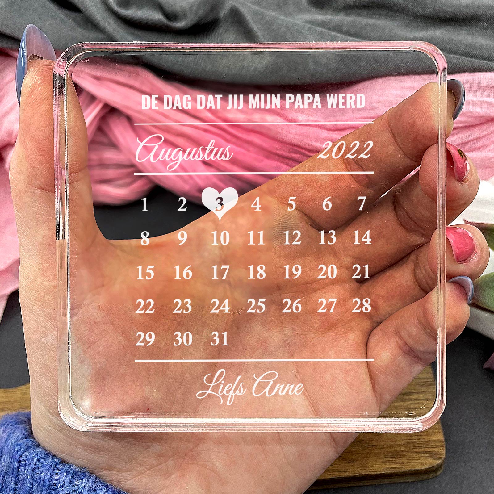 Beste Dag Ooit Kalender - Plaque van Plexi Glas - Bella Mia