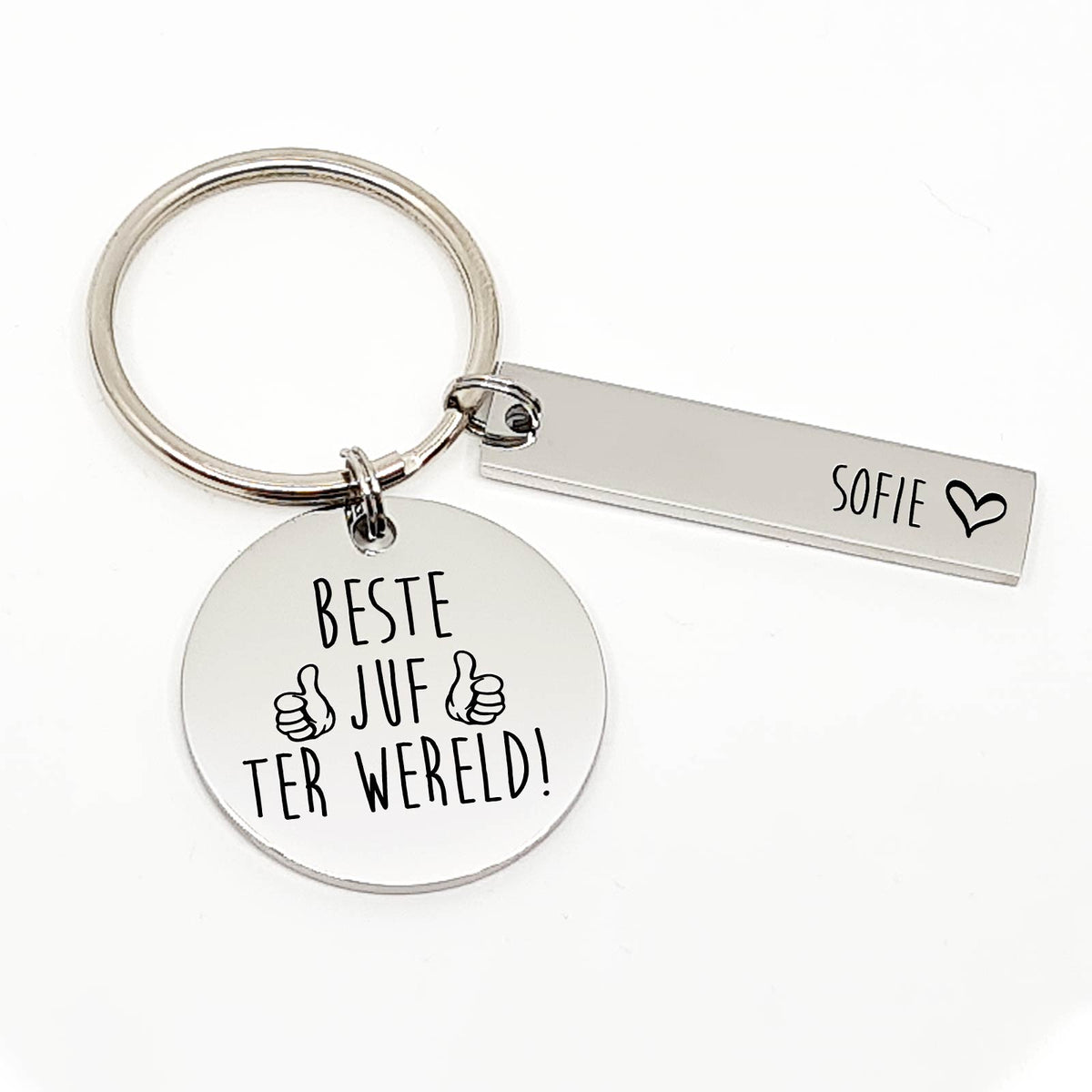 Beste Juf Ter Wereld Sleutelhanger - Bella Mia