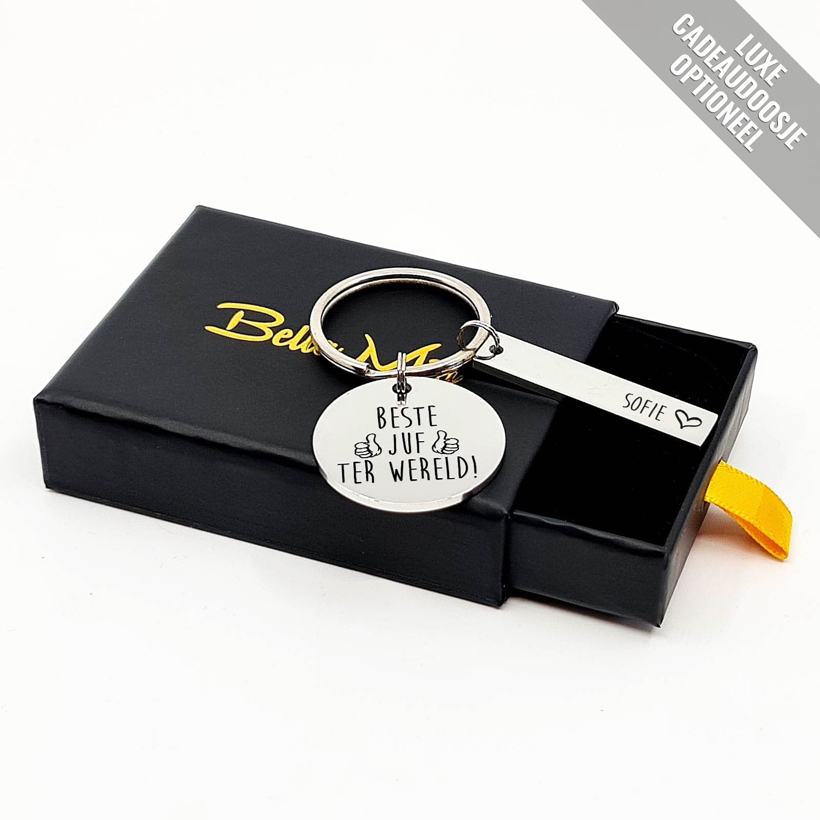 Beste Juf Ter Wereld Sleutelhanger - Bella Mia