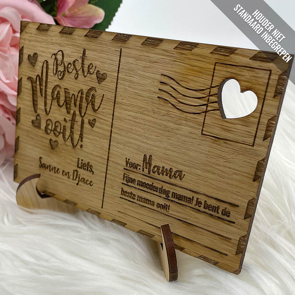 Beste Mama Ooit! Houten Kaartje - Bella Mia