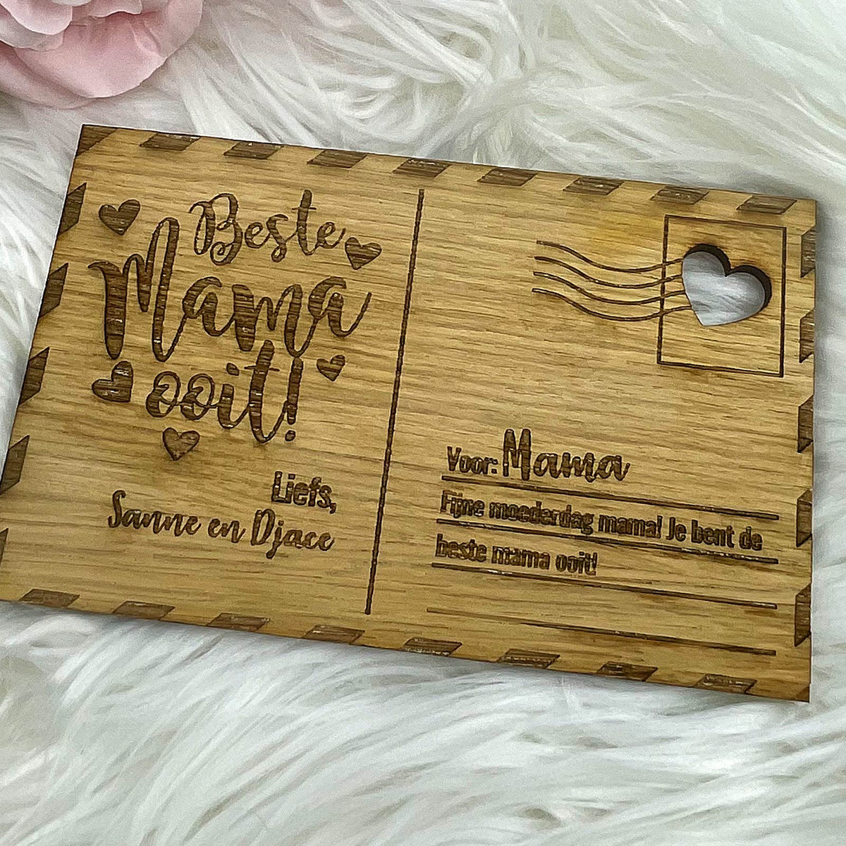 Beste Mama Ooit! Houten Kaartje - Bella Mia