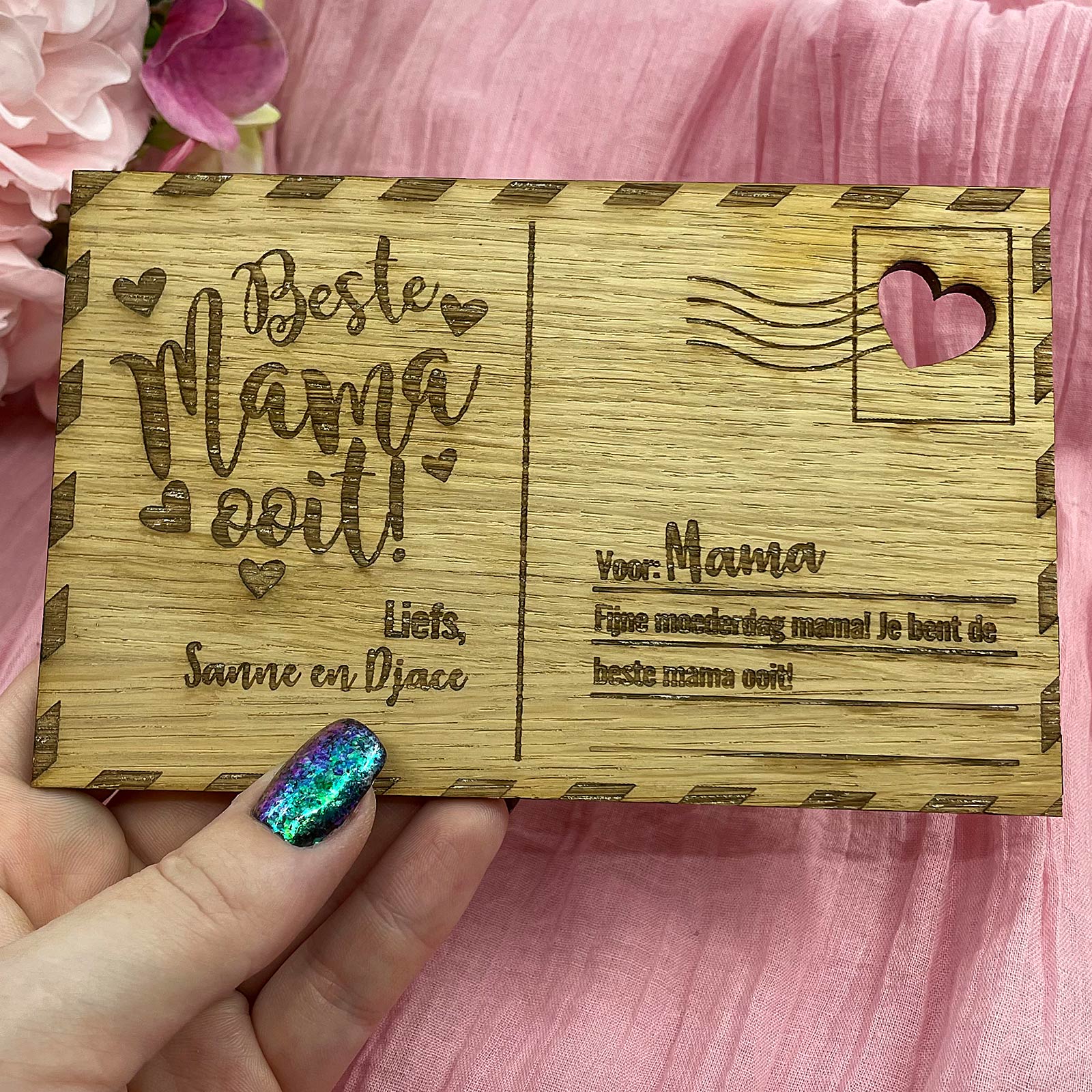 Beste Mama Ooit! Houten Kaartje - Bella Mia