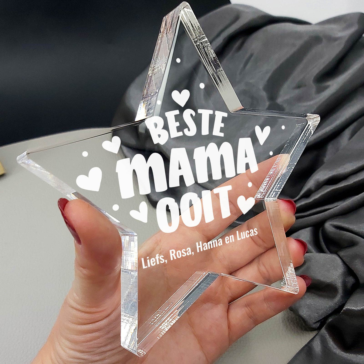 Beste Mama Ooit Plexiglas Ster - Bella Mia