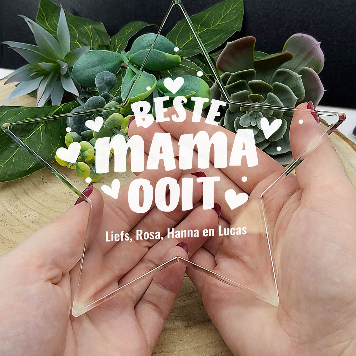 Beste Mama Ooit Plexiglas Ster - Bella Mia