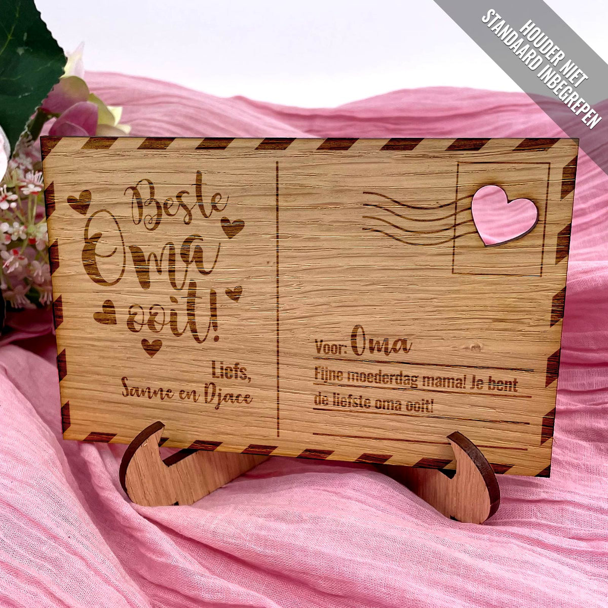 Beste Oma Ooit Houten Kaartje - Bella Mia