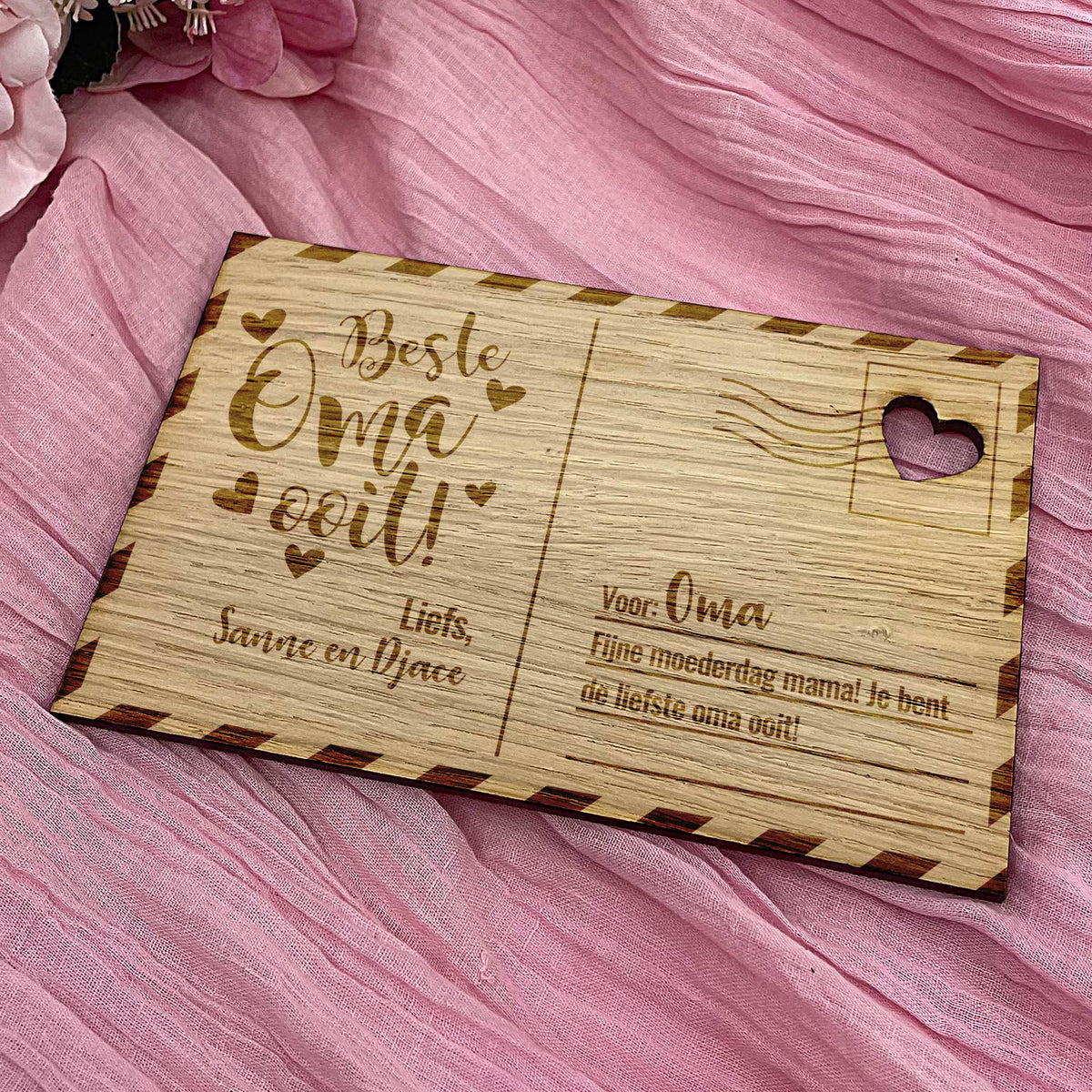 Beste Oma Ooit Houten Kaartje - Bella Mia