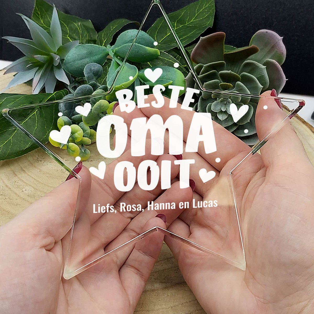 Beste Oma Ooit Plexiglas Ster - Bella Mia