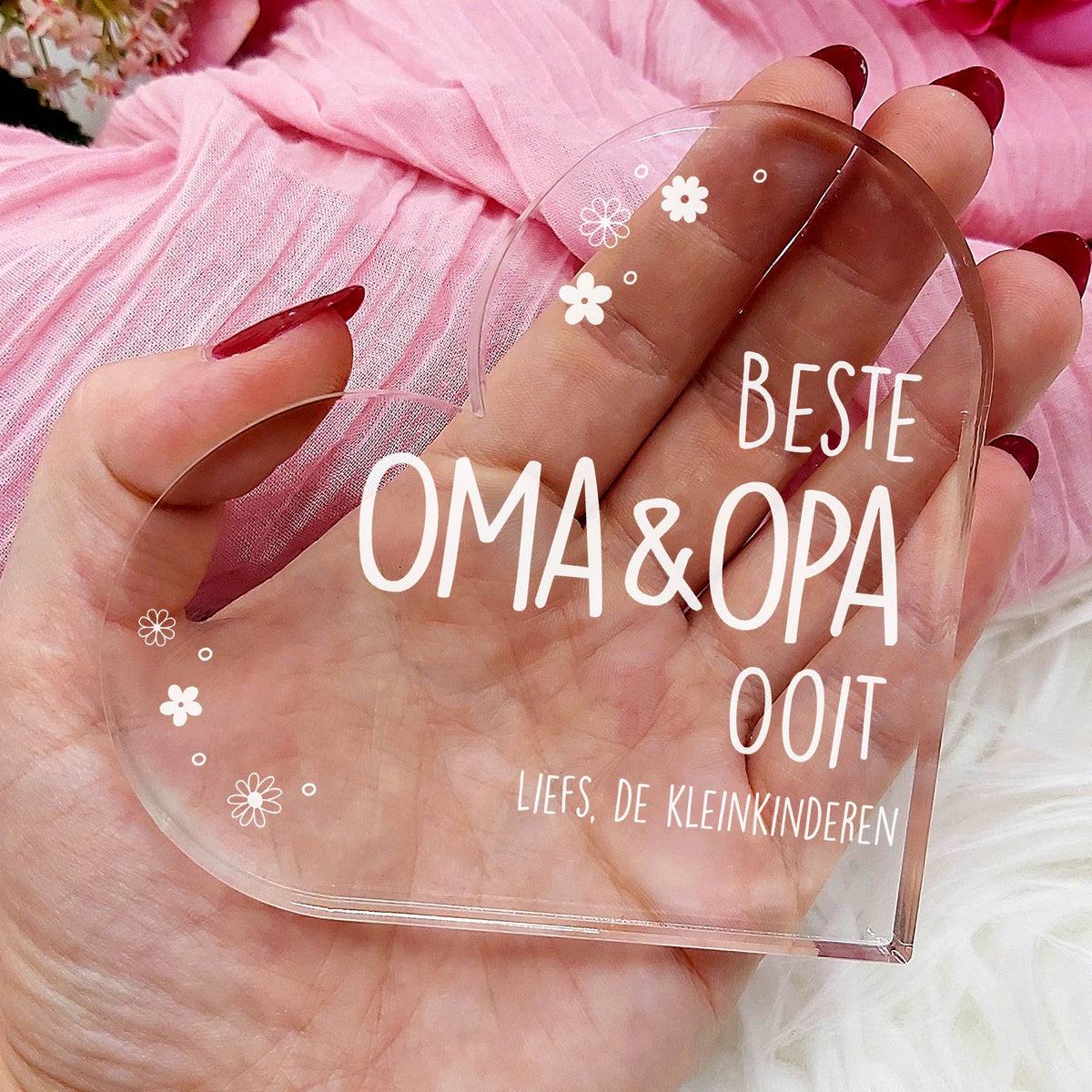 Beste Oma&amp;Opa Ooit Hart van Plexi Glas - Bella Mia