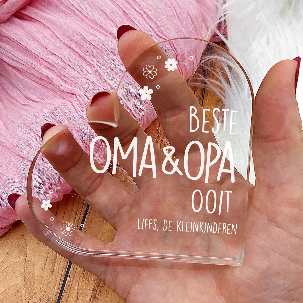 Beste Oma&amp;Opa Ooit Hart van Plexi Glas - Bella Mia