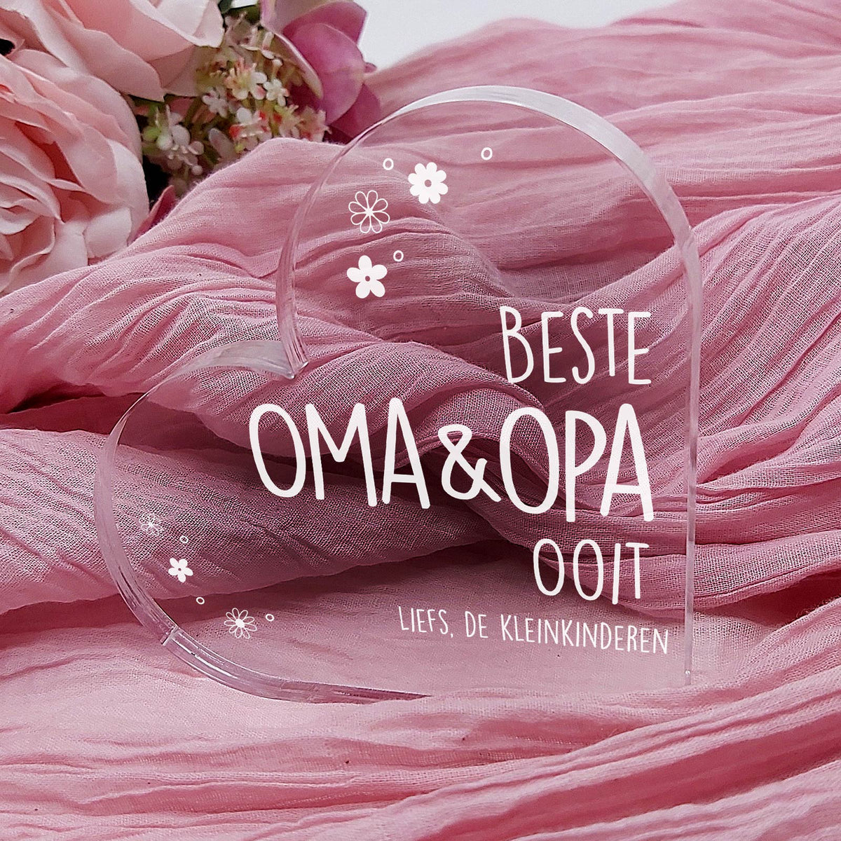 Beste Oma&amp;Opa Ooit Hart van Plexi Glas - Bella Mia