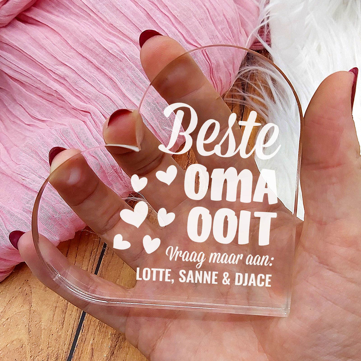 Beste ... Ooit Hart van Plexiglas - Bella Mia