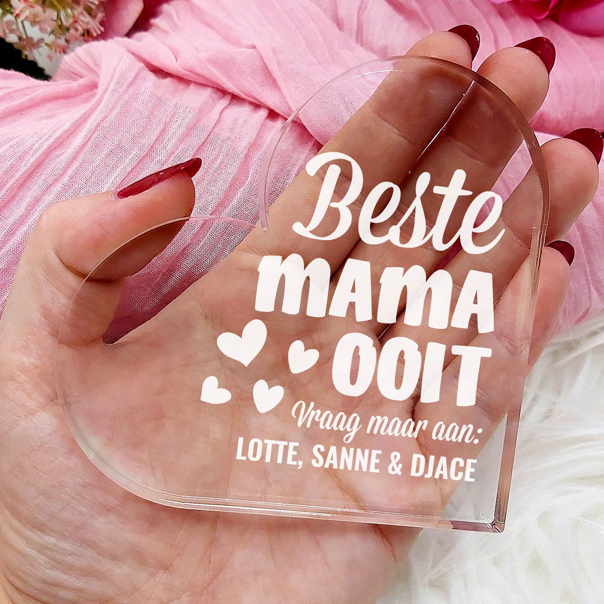 Beste ... Ooit Hart van Plexiglas - Bella Mia