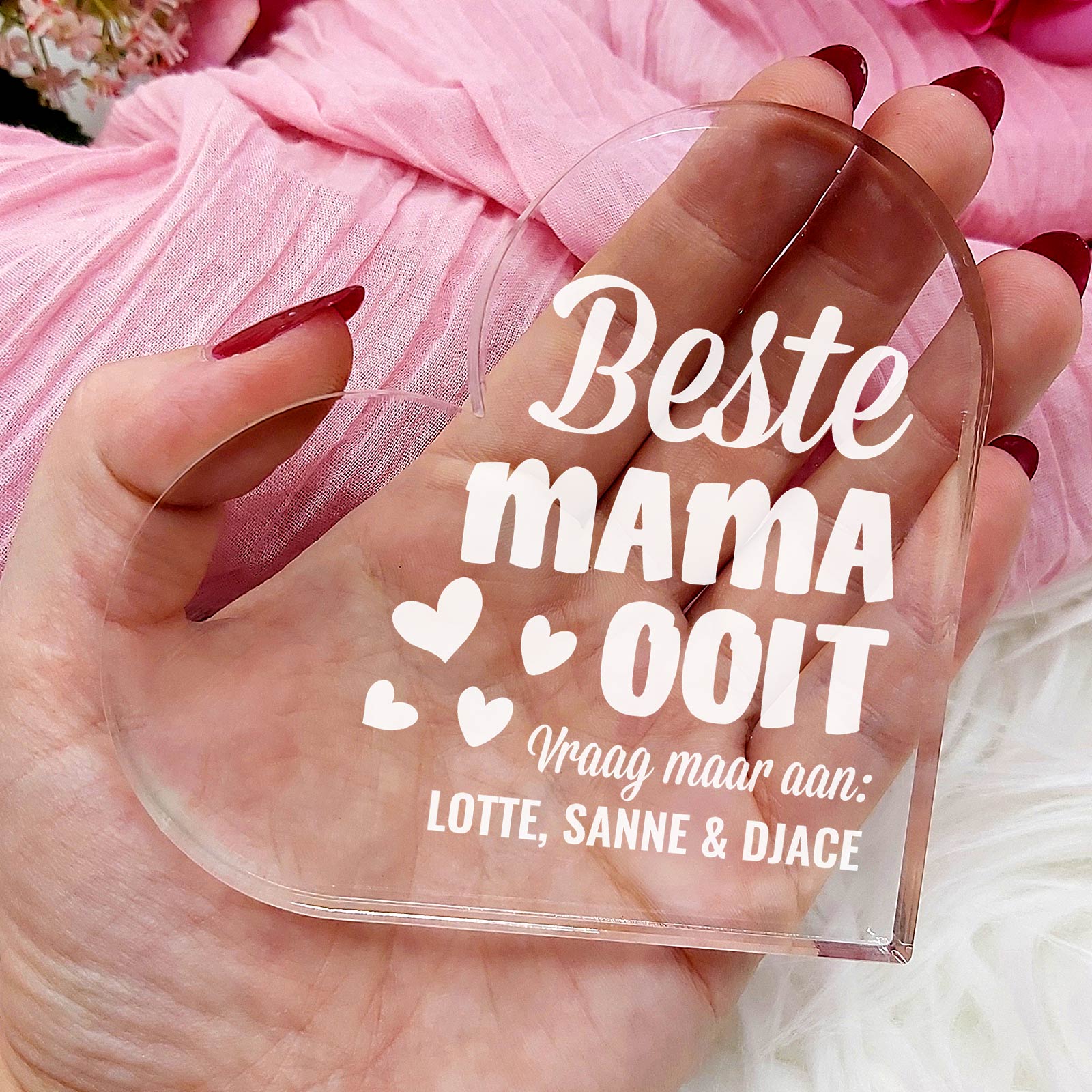 Beste ... Ooit Hart van Plexiglas - Bella Mia