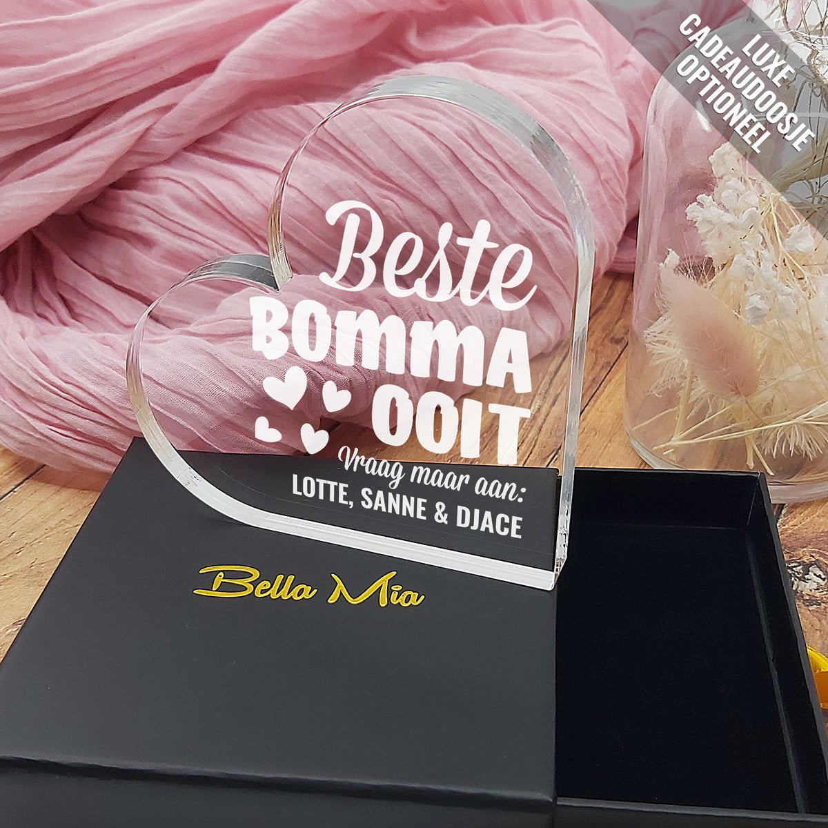 Beste ... Ooit Hart van Plexiglas - Bella Mia