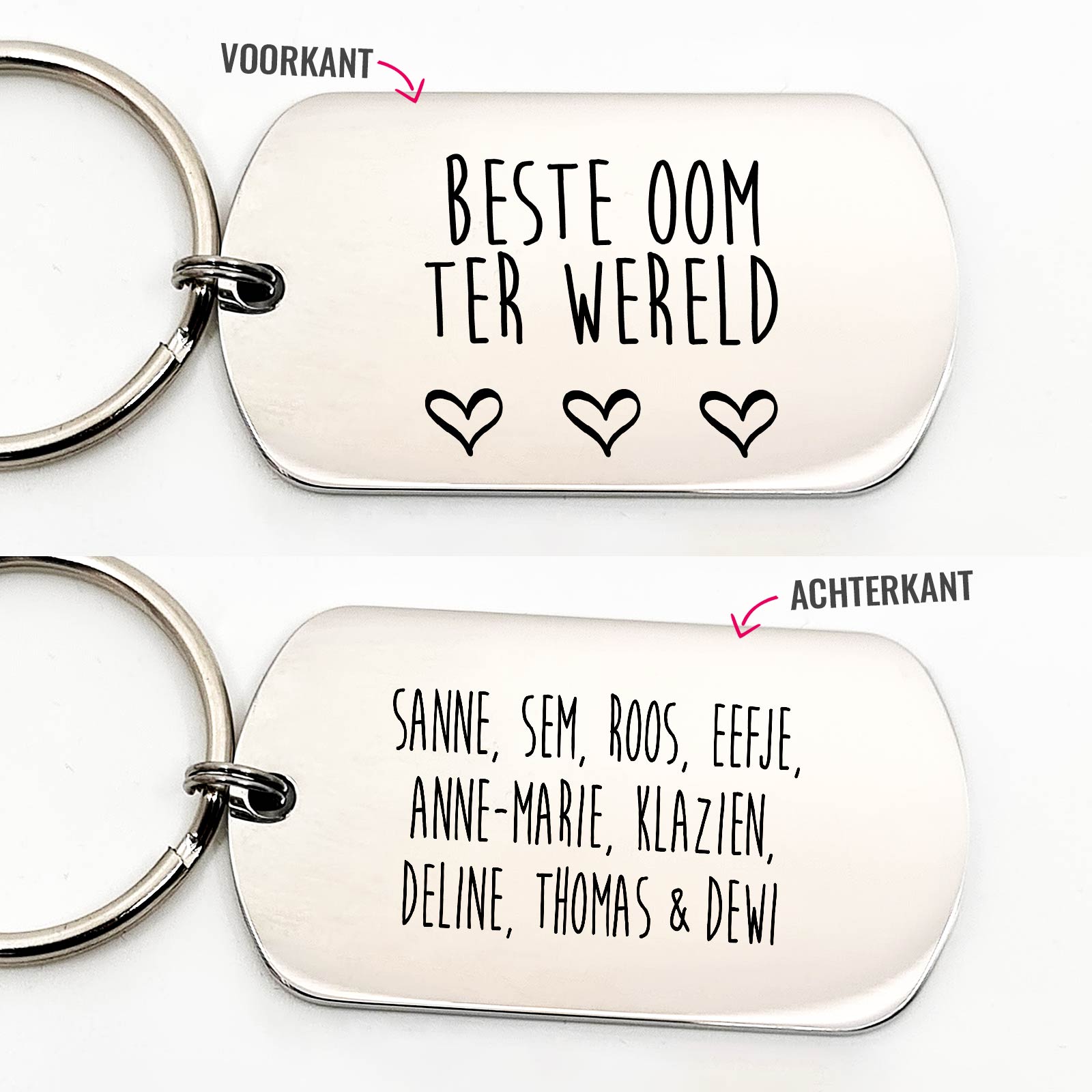 Beste Oom Ter Wereld - Dogtag - Bella Mia