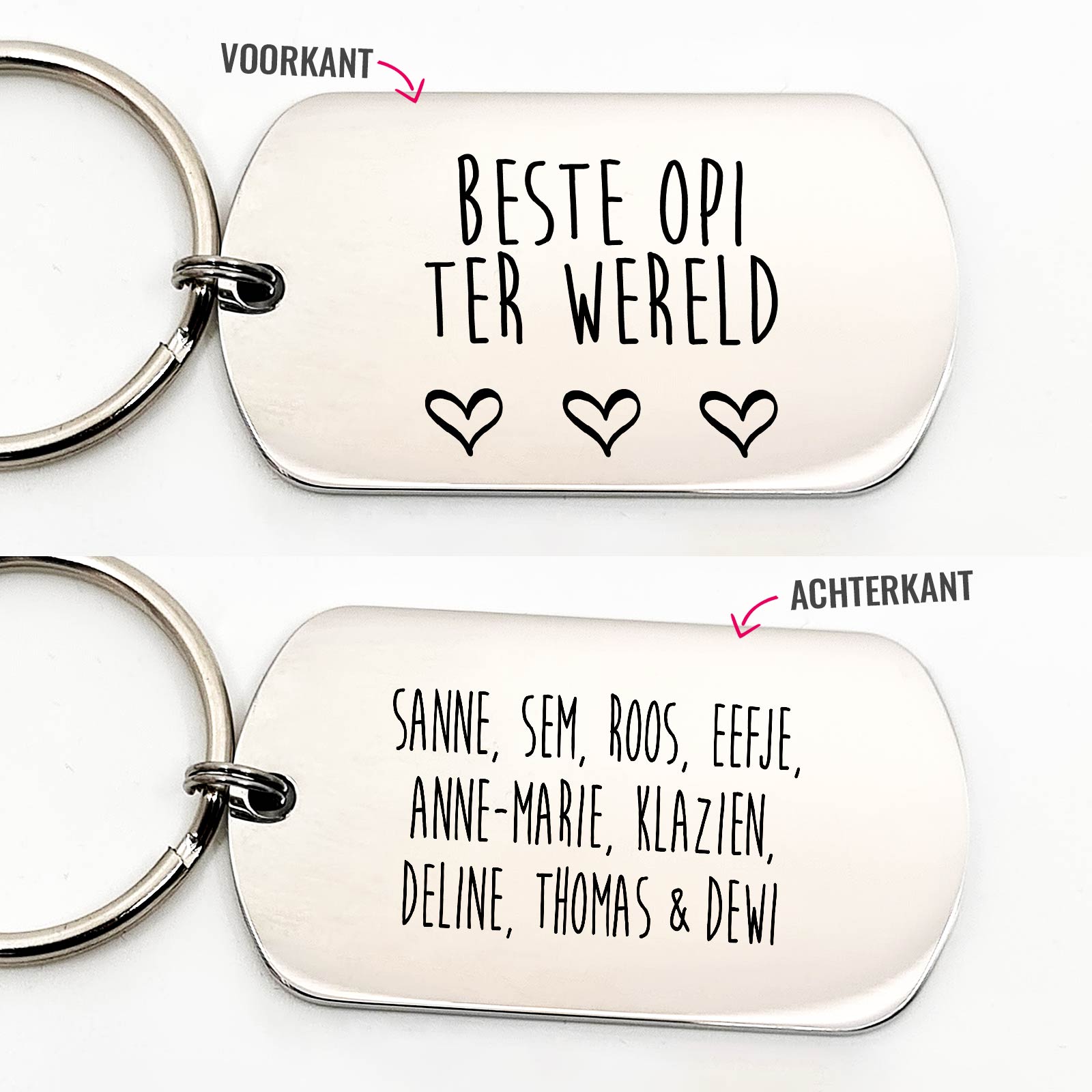 Beste Opi Ter Wereld- Dogtag - Bella Mia