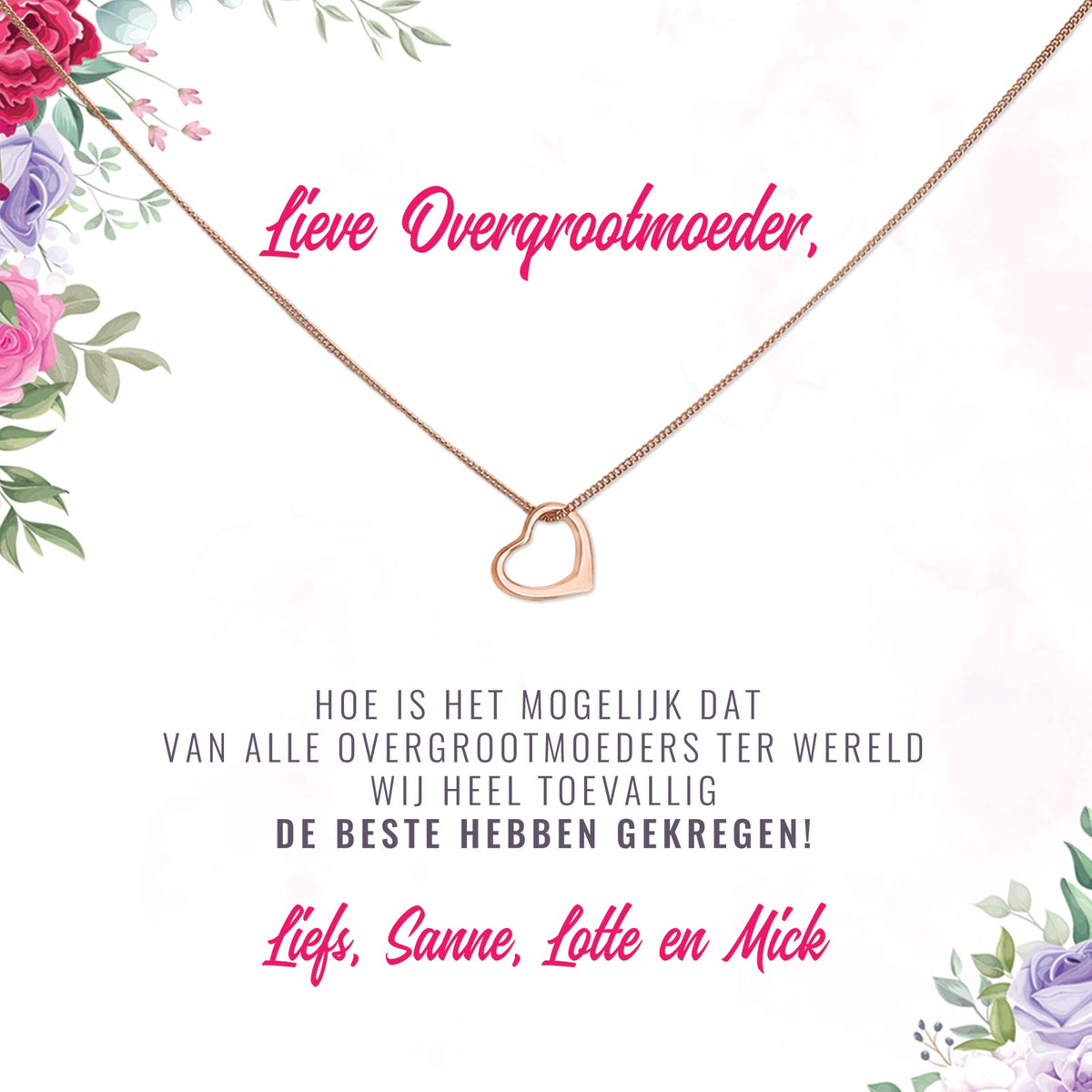 Beste Overgrootmoeder Ter Wereld Ketting - Bella Mia