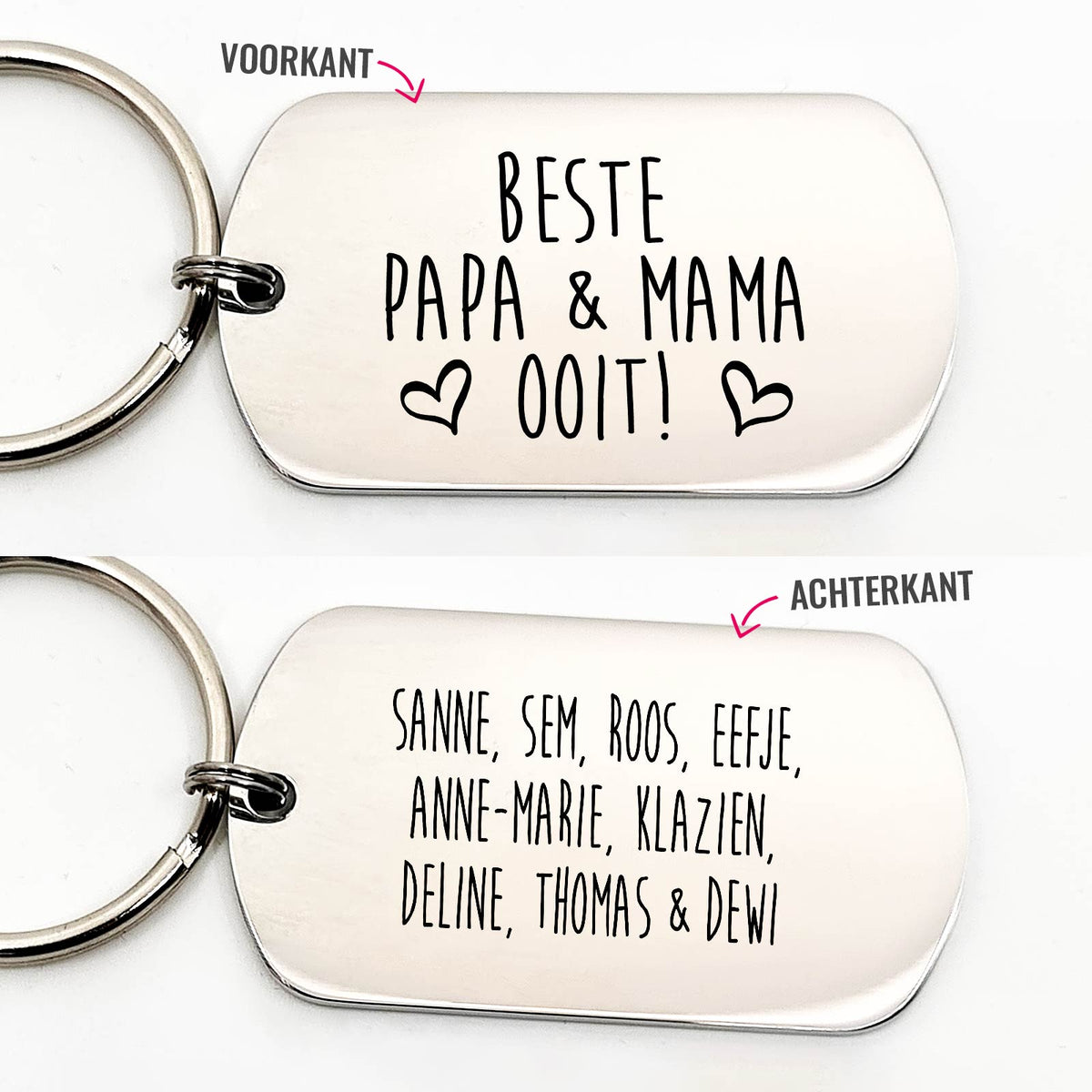 Beste Papa &amp; Mama Ooit - Dogtag - Bella Mia