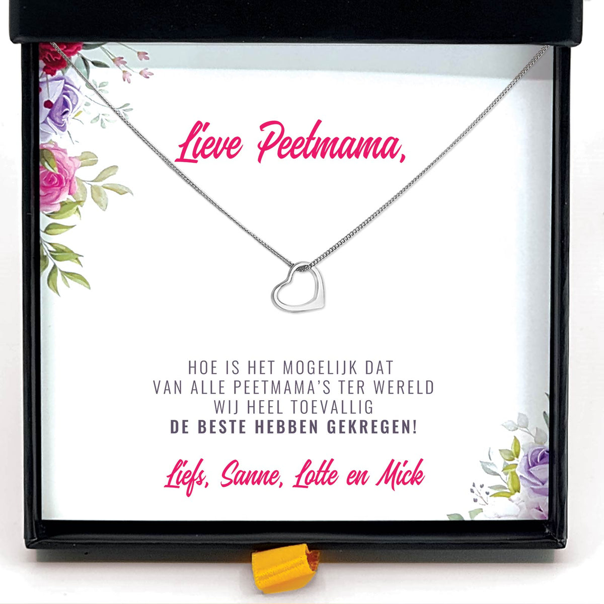 Beste Peetmama Ter Wereld Ketting - Bella Mia