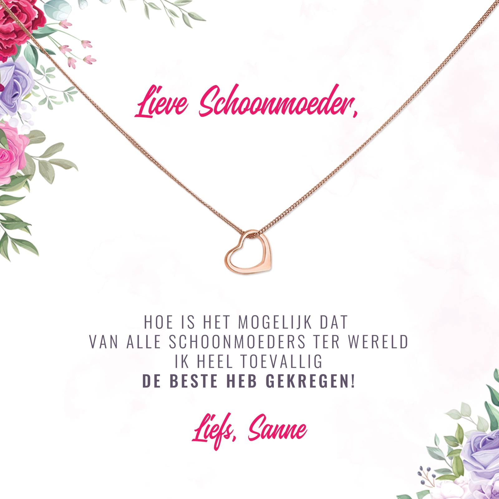 Beste Schoonmoeder Ter Wereld Ketting - Bella Mia