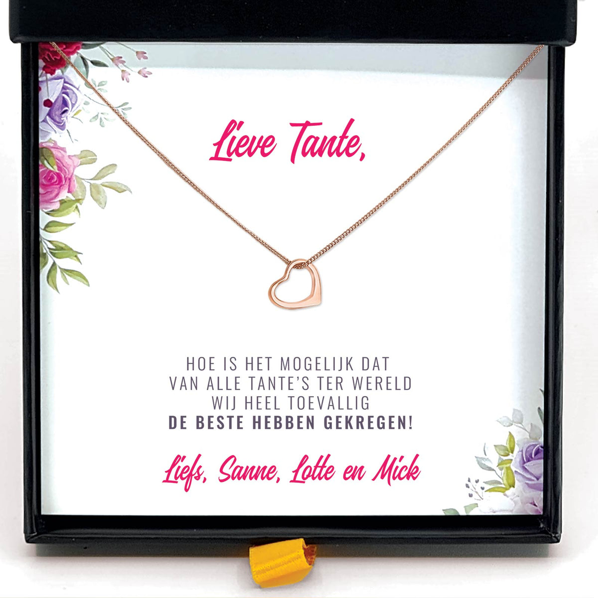 Beste Tante Ter Wereld Ketting - Bella Mia