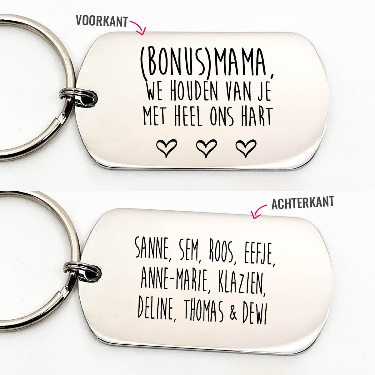 (Bonus)Mama We Houden Van Je Met Heel Ons Hart - Dogtag - Bella Mia