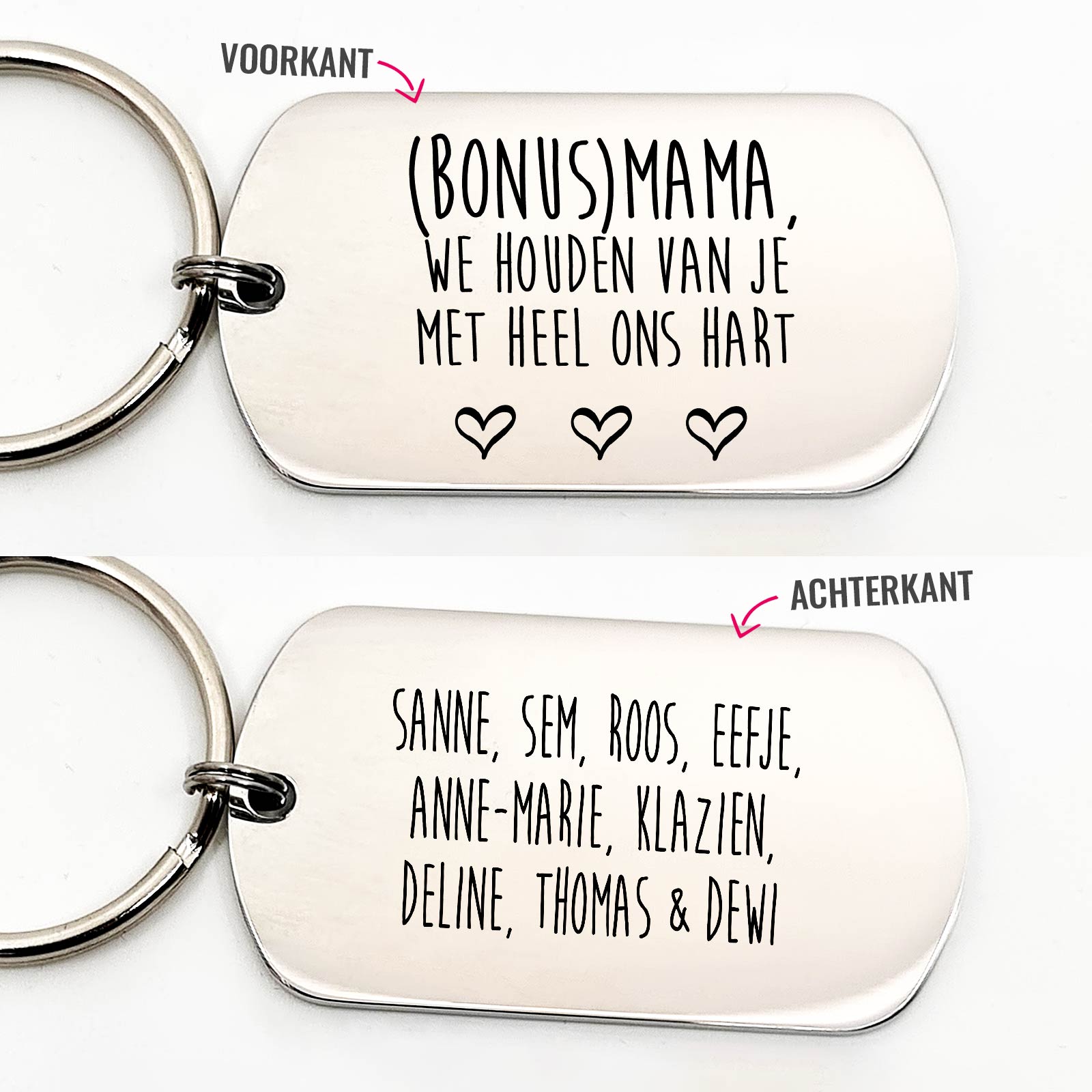(Bonus)Mama We Houden Van Je Met Heel Ons Hart - Dogtag - Bella Mia