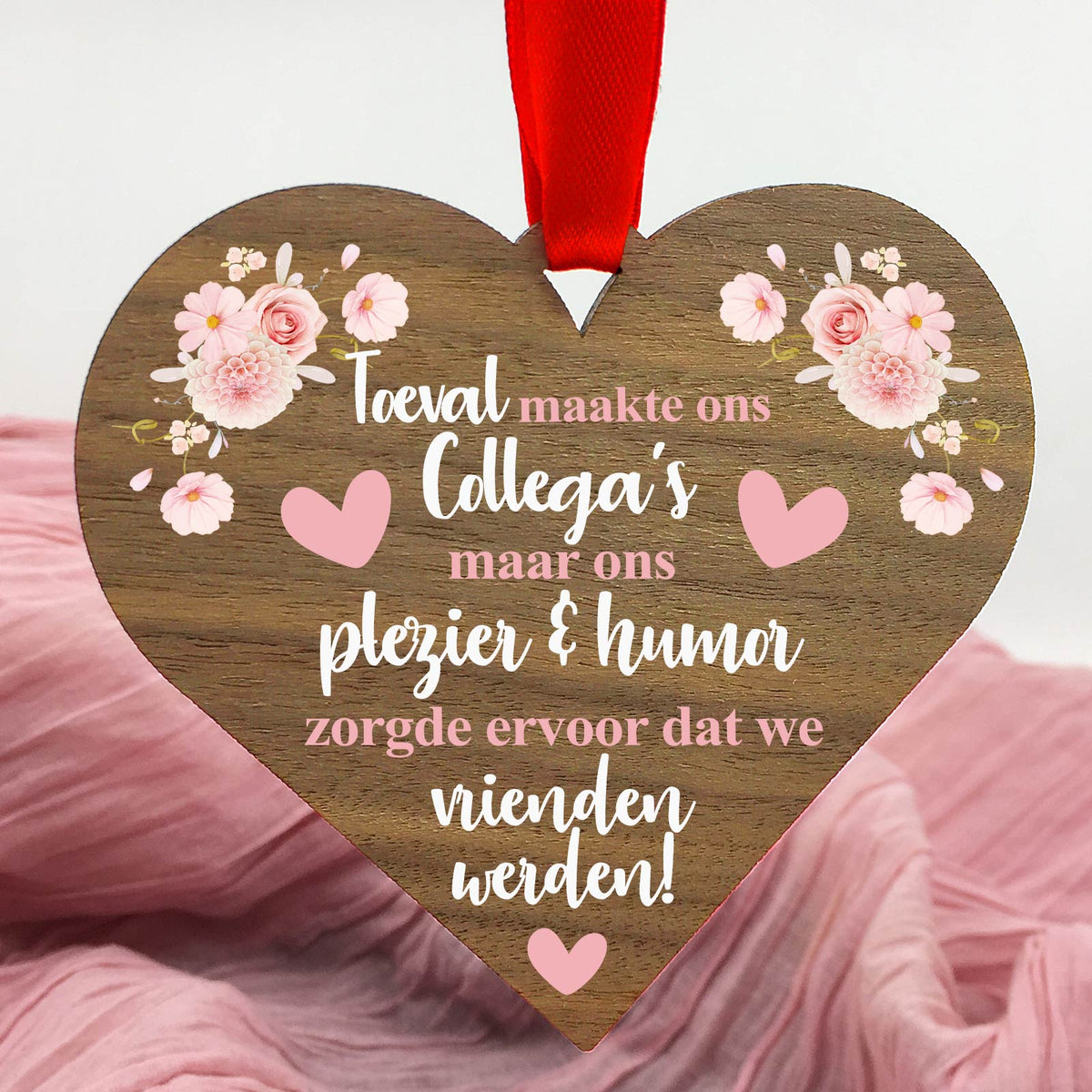 Collega&#39;s en vrienden - Hart van walnoot hout - Bella Mia