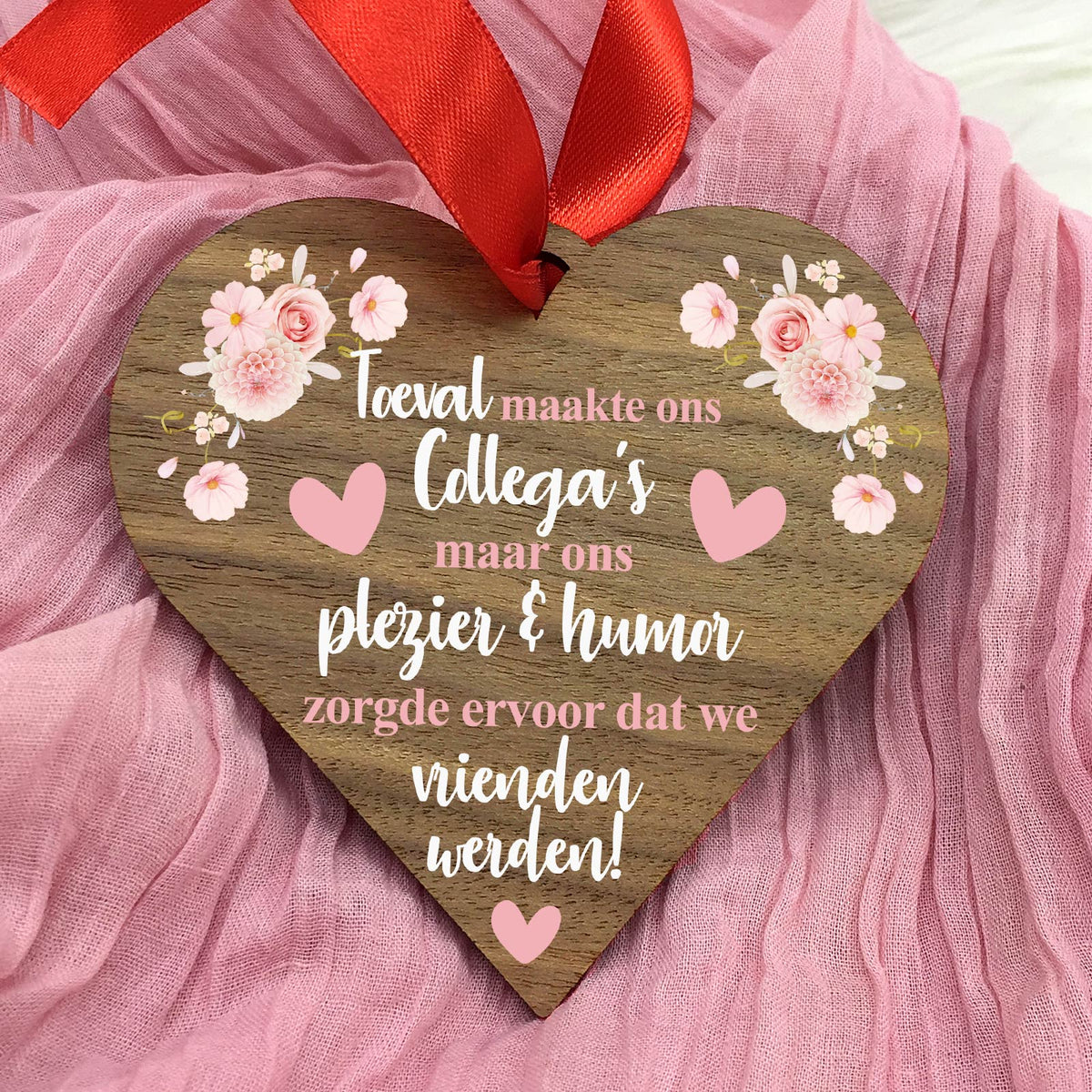 Collega&#39;s en vrienden - Hart van walnoot hout - Bella Mia