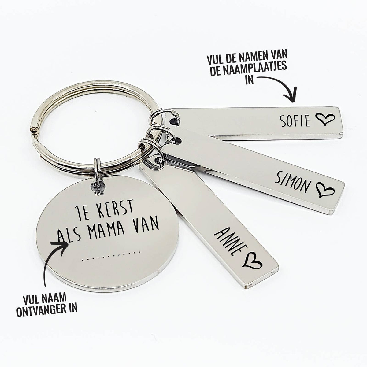 Copy of 1e Kerst Als mama Van ... Sleutelhanger - Bella Mia