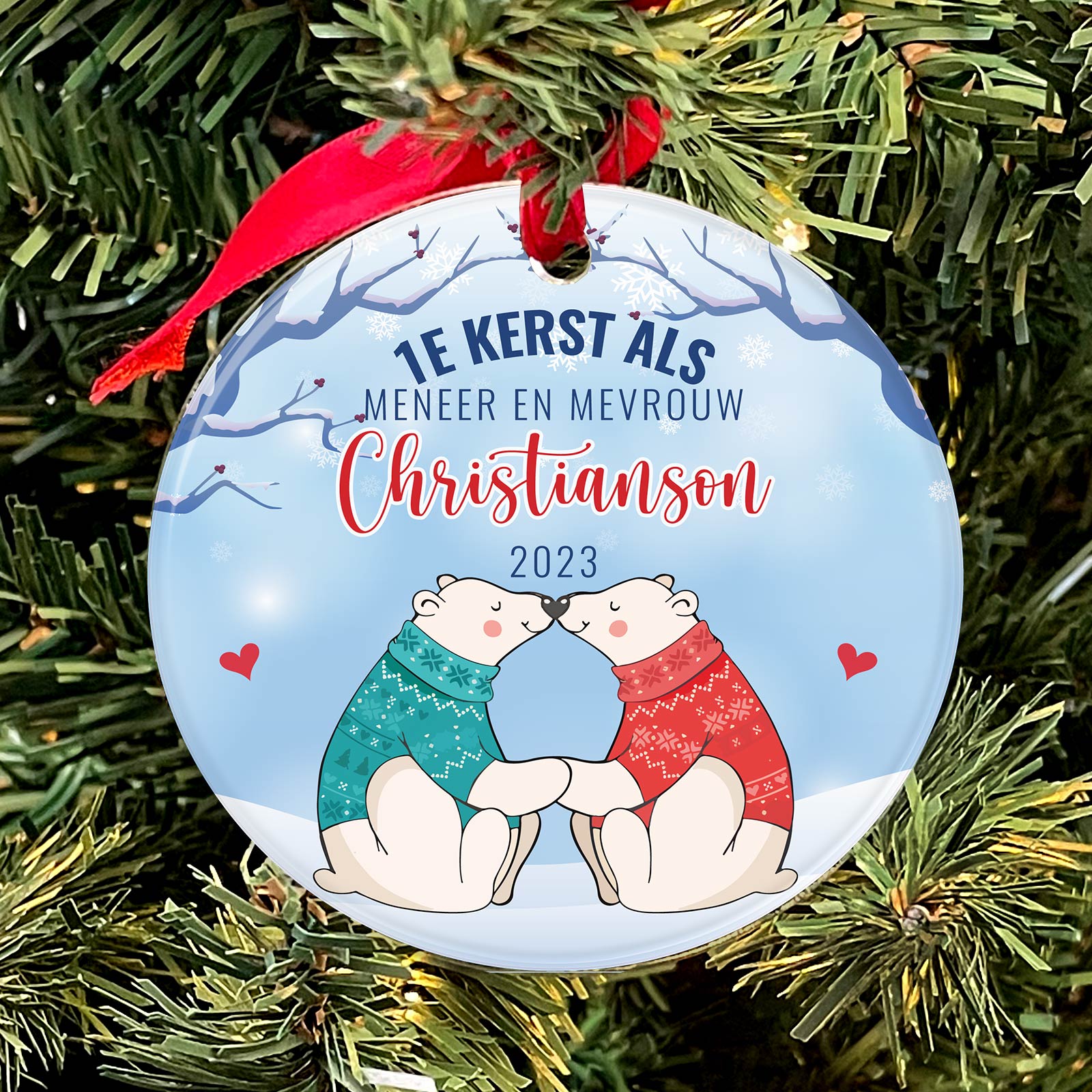 1e kerst als opa en oma - Plexiglas Kerstbal - Bella Mia 1e kerst als opa en oma - Plexiglas Kerstbal - Bella Mia