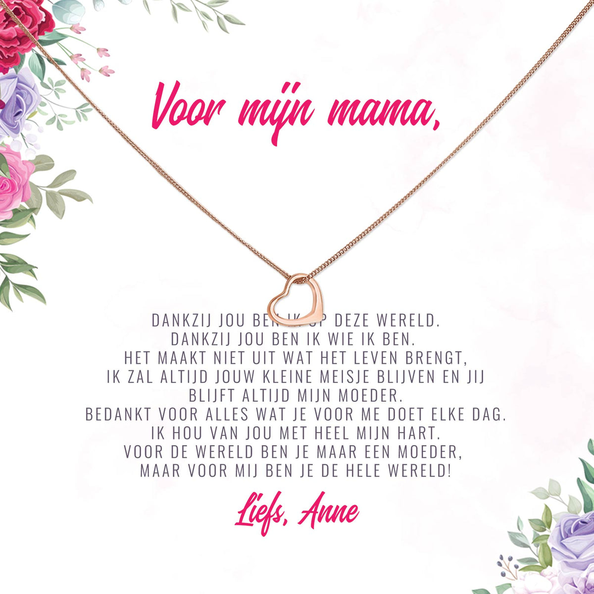 Dankzij Jou Ben Ik Op Deze Wereld Ketting - Bella Mia