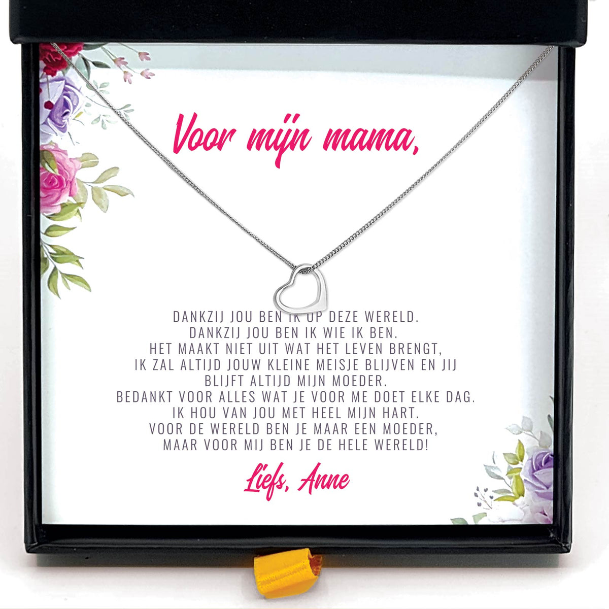 Dankzij Jou Ben Ik Op Deze Wereld Ketting - Bella Mia