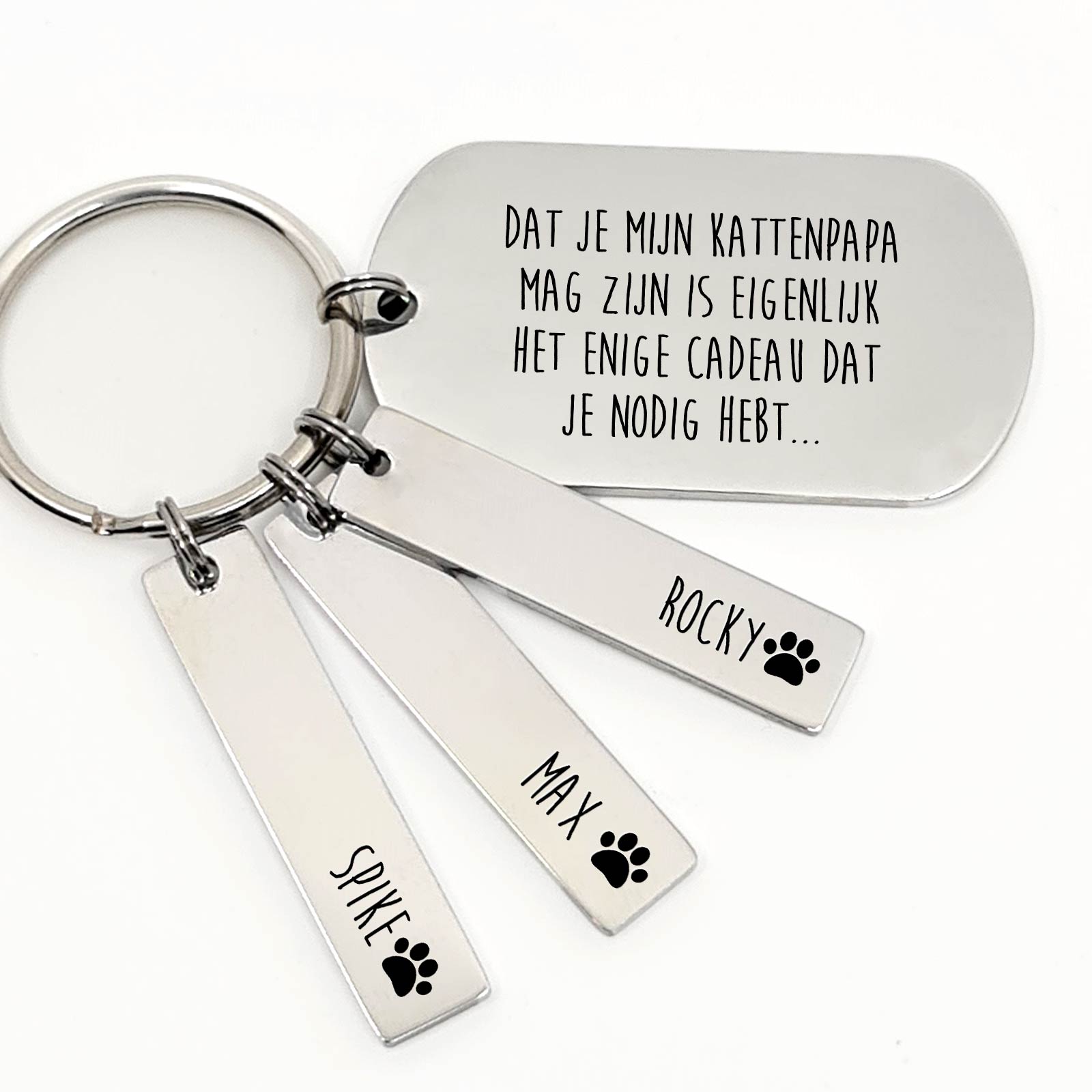 Dat Je Mijn Kattenpapa Mag Zijn.. Sleutelhanger - Bella Mia