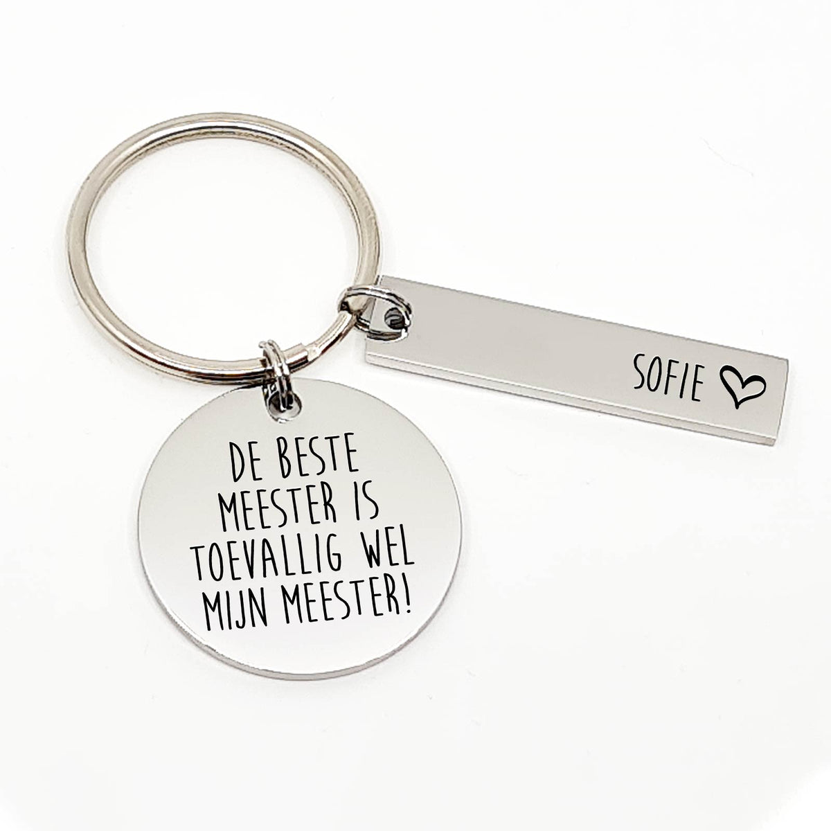 De Beste Meester Is Mijn Meester Sleutelhanger - Bella Mia