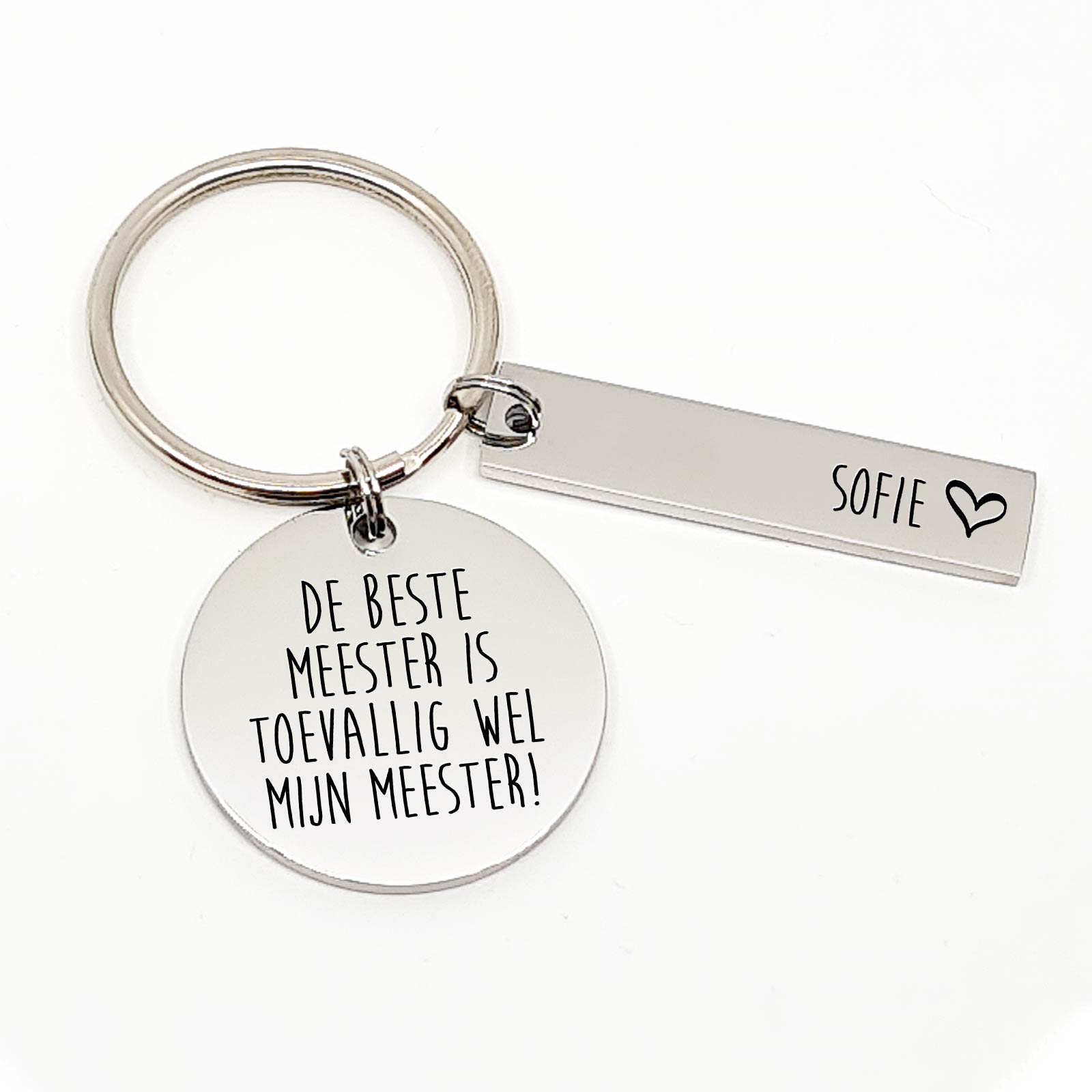 De Beste Meester Is Mijn Meester Sleutelhanger - Bella Mia