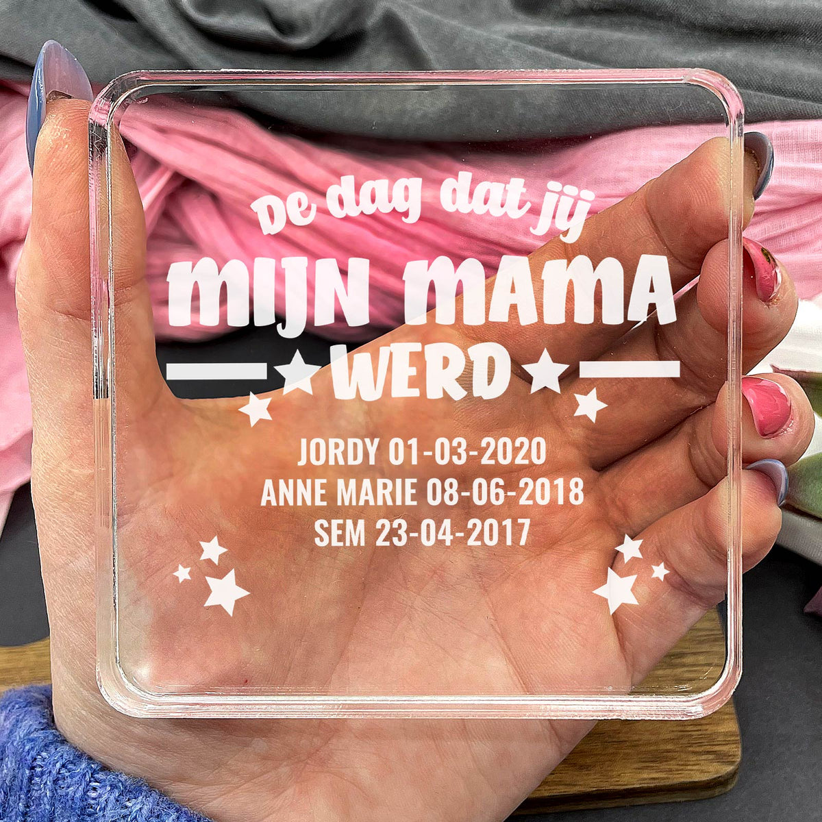De Dag Dat Jij Mijn Mama Werd Plexiglas Cadeau - Bella Mia