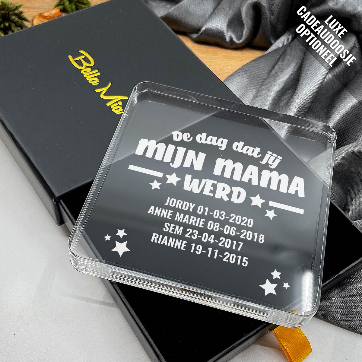 De Dag Dat Jij Mijn Mama Werd Plexiglas Cadeau - Bella Mia