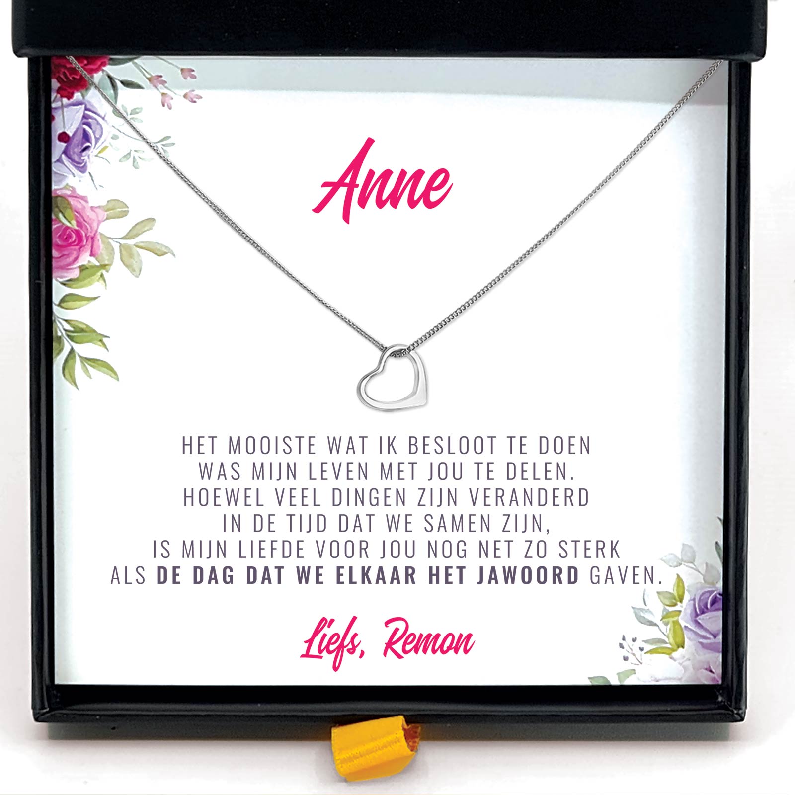 De dag dat we elkaar het Jawoord Gaven Ketting - Bella Mia