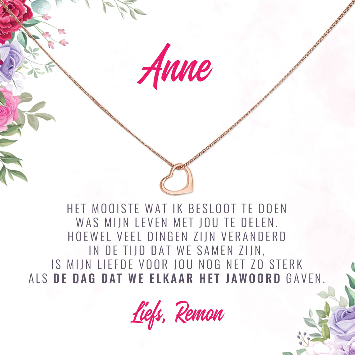 De dag dat we elkaar het Jawoord Gaven Ketting - Bella Mia