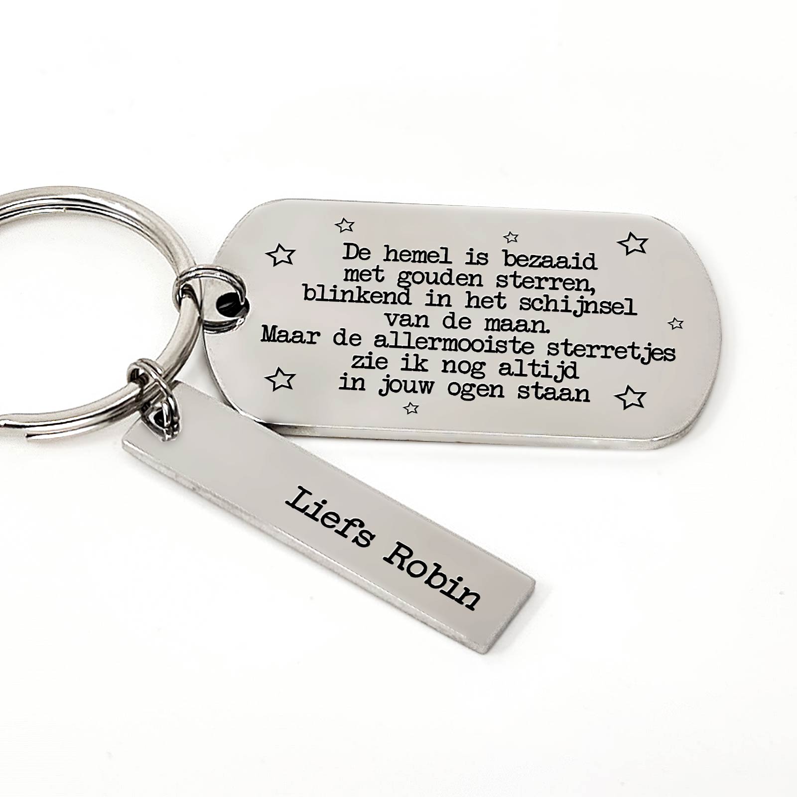 De Hemel Is Bezaaid Met Gouden Sterren Sleutelhanger - Bella Mia