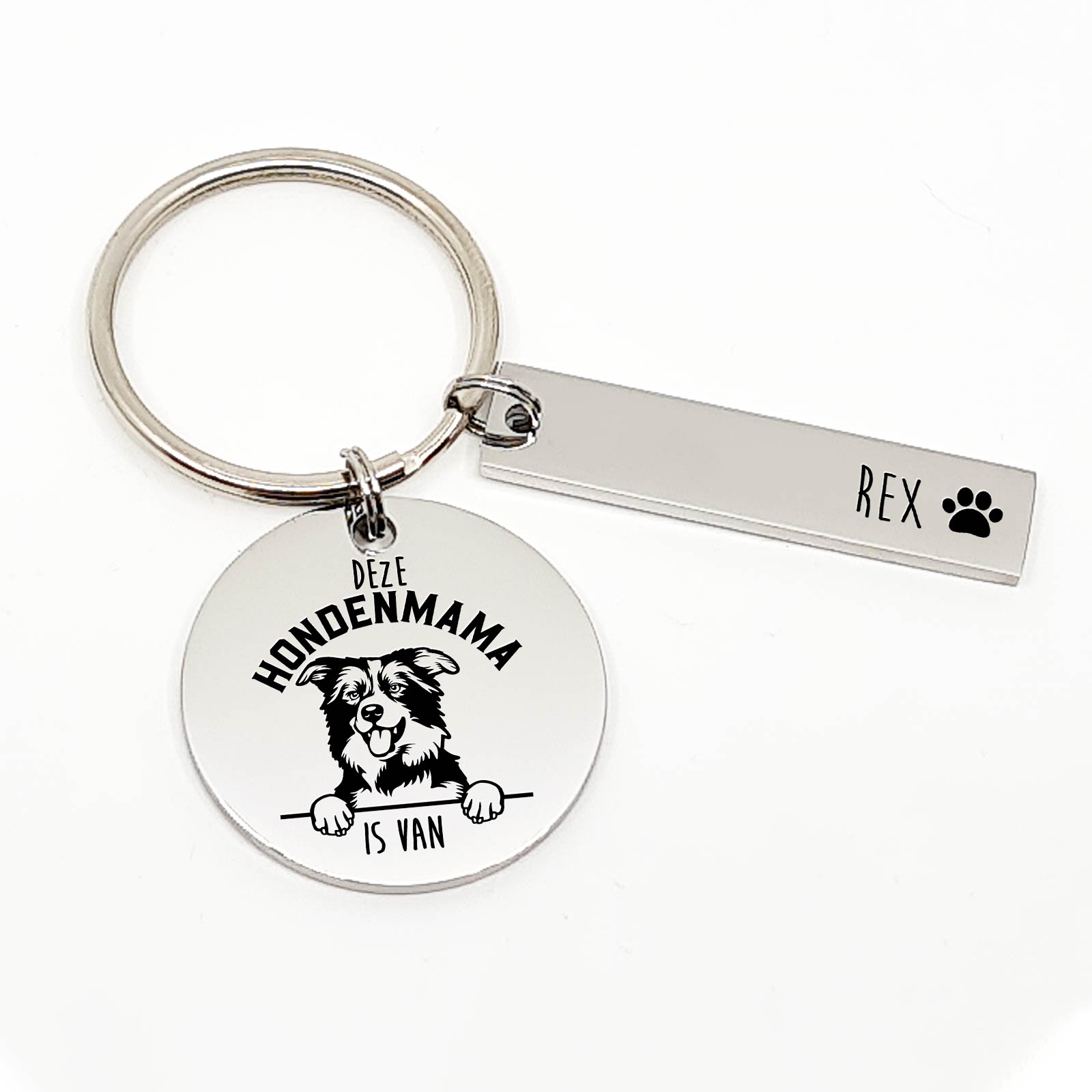 Deze Border Collie Hondenmama Is Van Sleutelhanger - Bella Mia