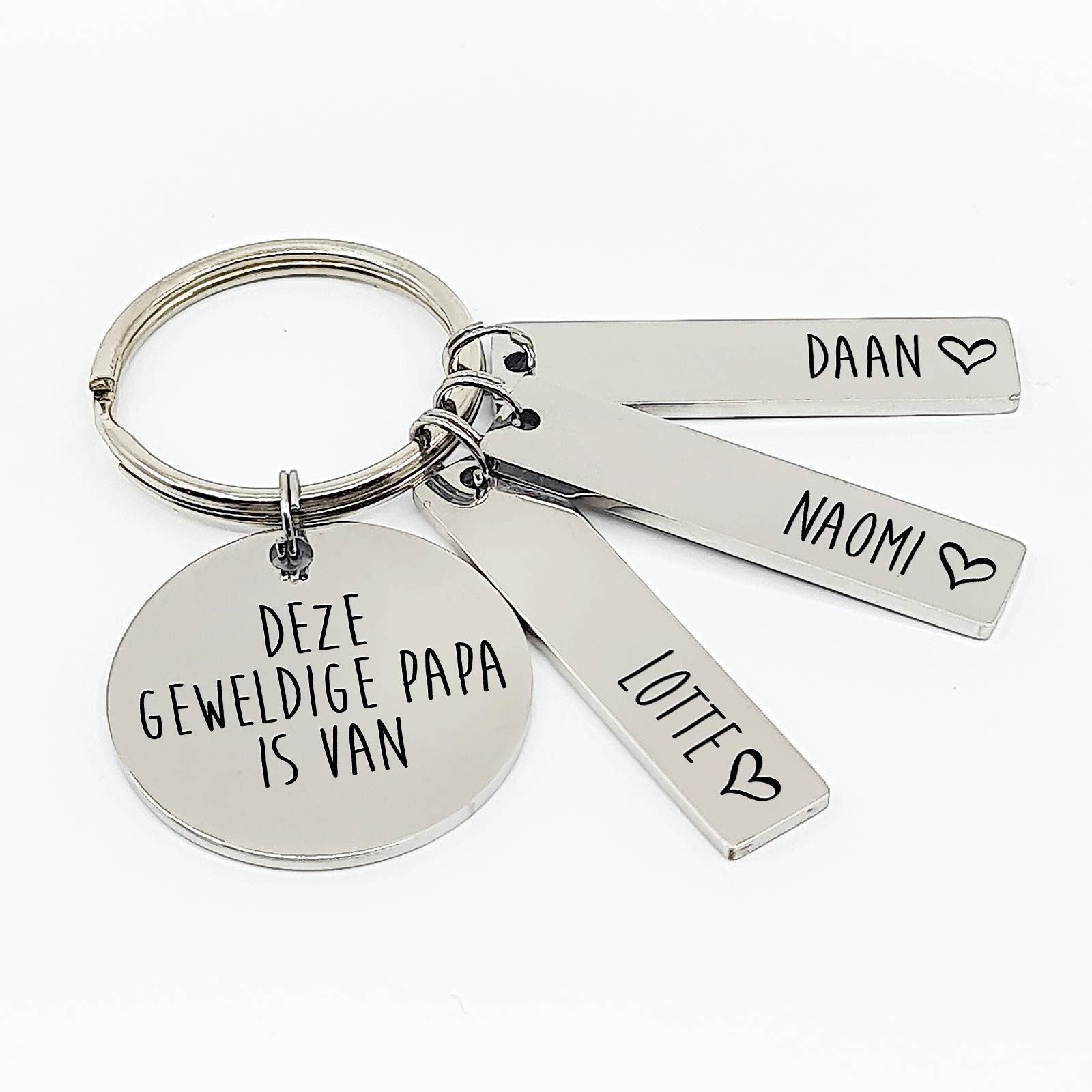 Sleutelhanger RVS - Niemand Is Perfect - Timmerman Sleutelhanger RVS - Niemand Is Perfect - Timmerman