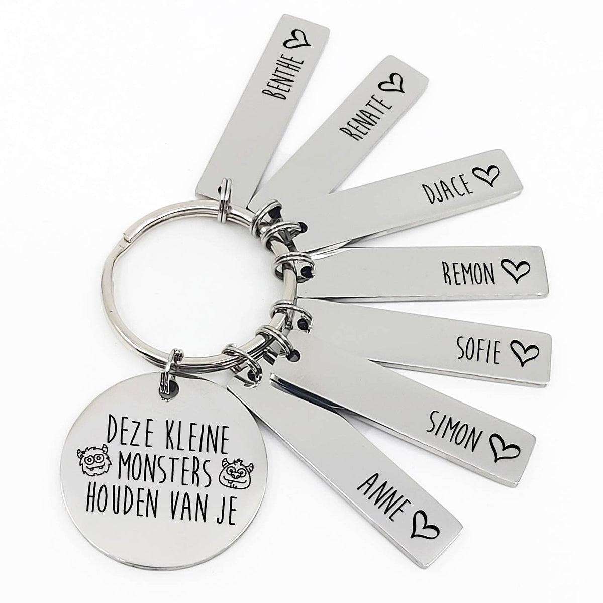 Deze Kleine Monsters Houden Van Je Sleutelhanger - Bella Mia