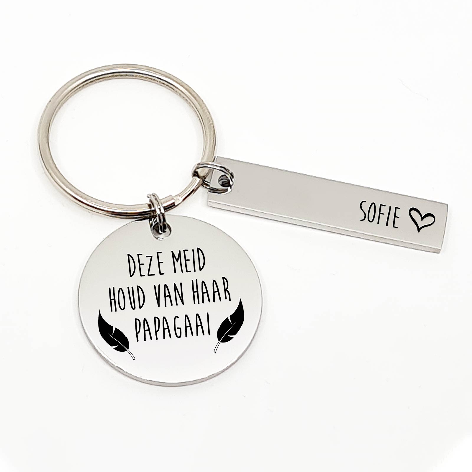 Deze Meid Houd Van Haar Papagaai Sleutelhanger - Bella Mia