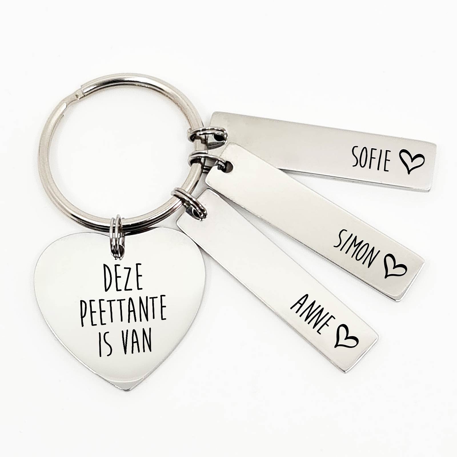 Deze Peettante Is Van - Hart Sleutelhanger - Bella Mia