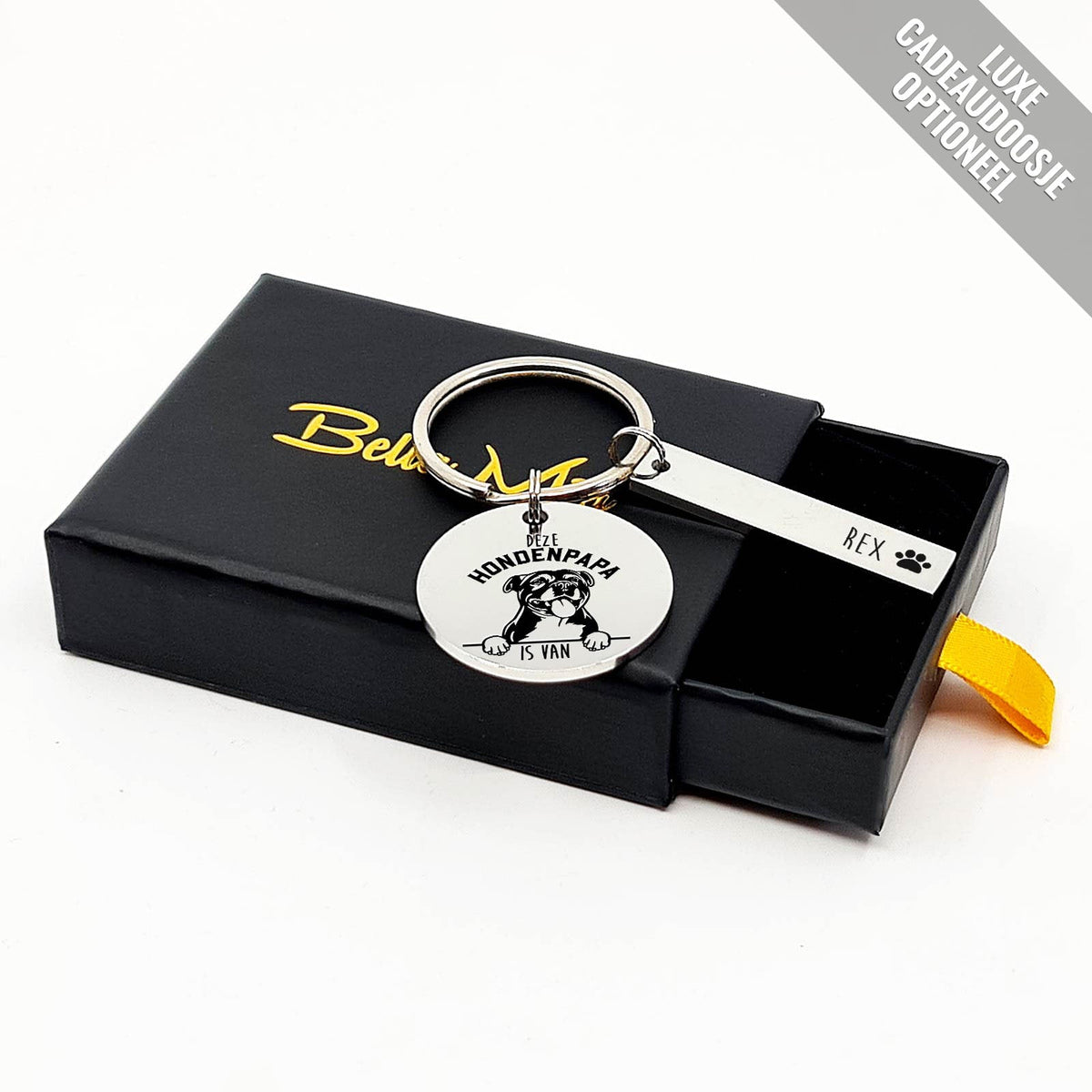 Deze Staffordshire Bull Terriër Hondenpapa Is Van Sleutelhanger - Bella Mia